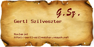 Gertl Szilveszter névjegykártya